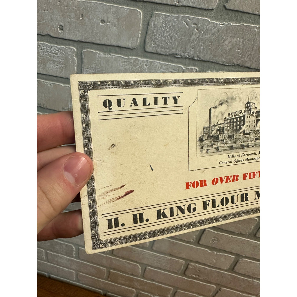 H.H. King Flour Mills Company advertising ink blotter - Faribault, Minnesota
