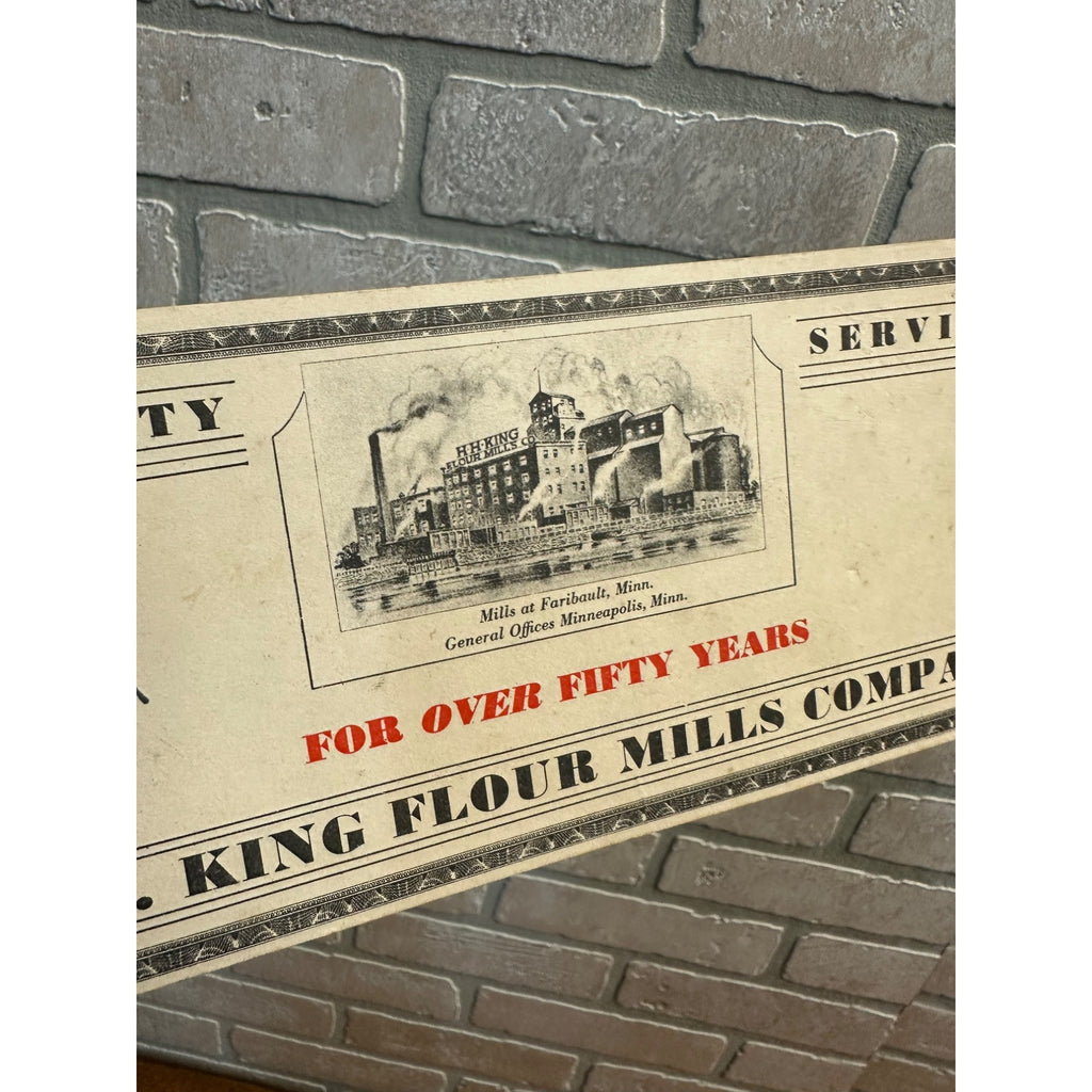 H.H. King Flour Mills Company advertising ink blotter - Faribault, Minnesota