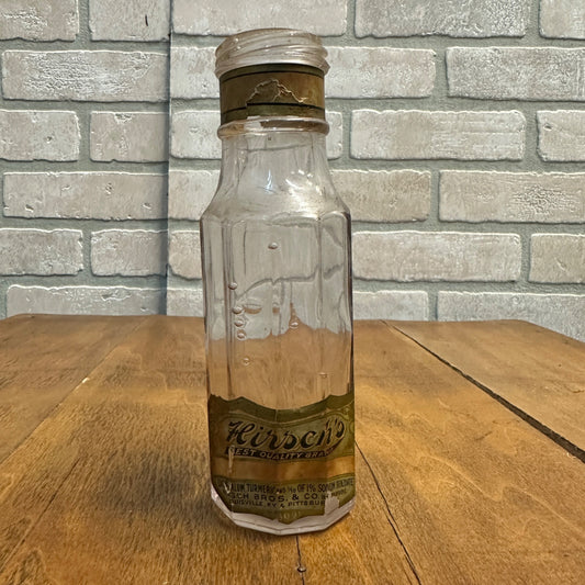 Vintage Early 1900s Hirsch Bros & Co Paper Label Food Sauce Bottle Louisville