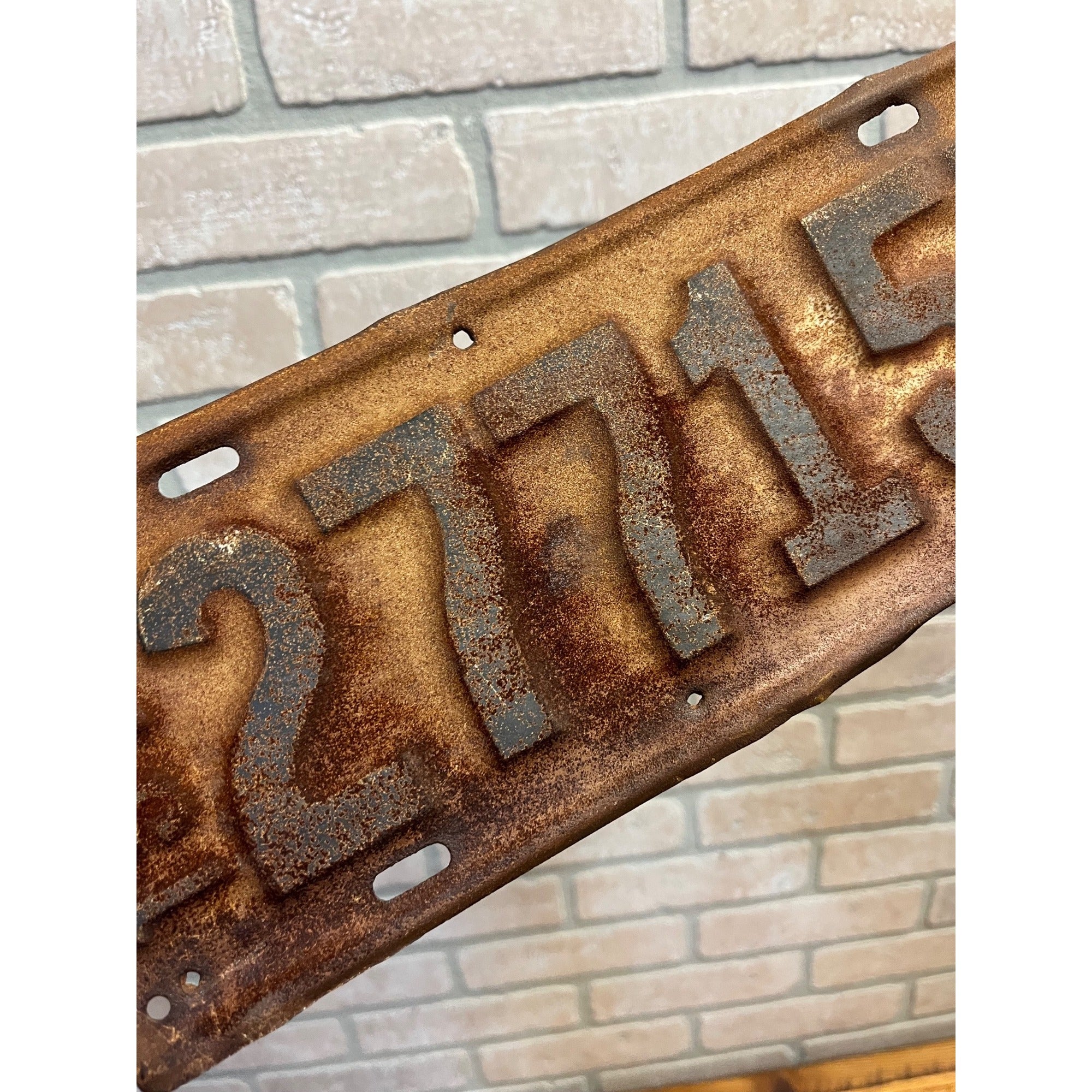 Vintage Wisconsin License Plate 1914 Automobile Car Truck