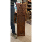 Antique Primitive 19th c. Large Wood Cookie Mold Soldier 39"x10" Springerle AAFA