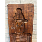Antique Primitive 19th c. Large Wood Cookie Mold Soldier 39"x10" Springerle AAFA