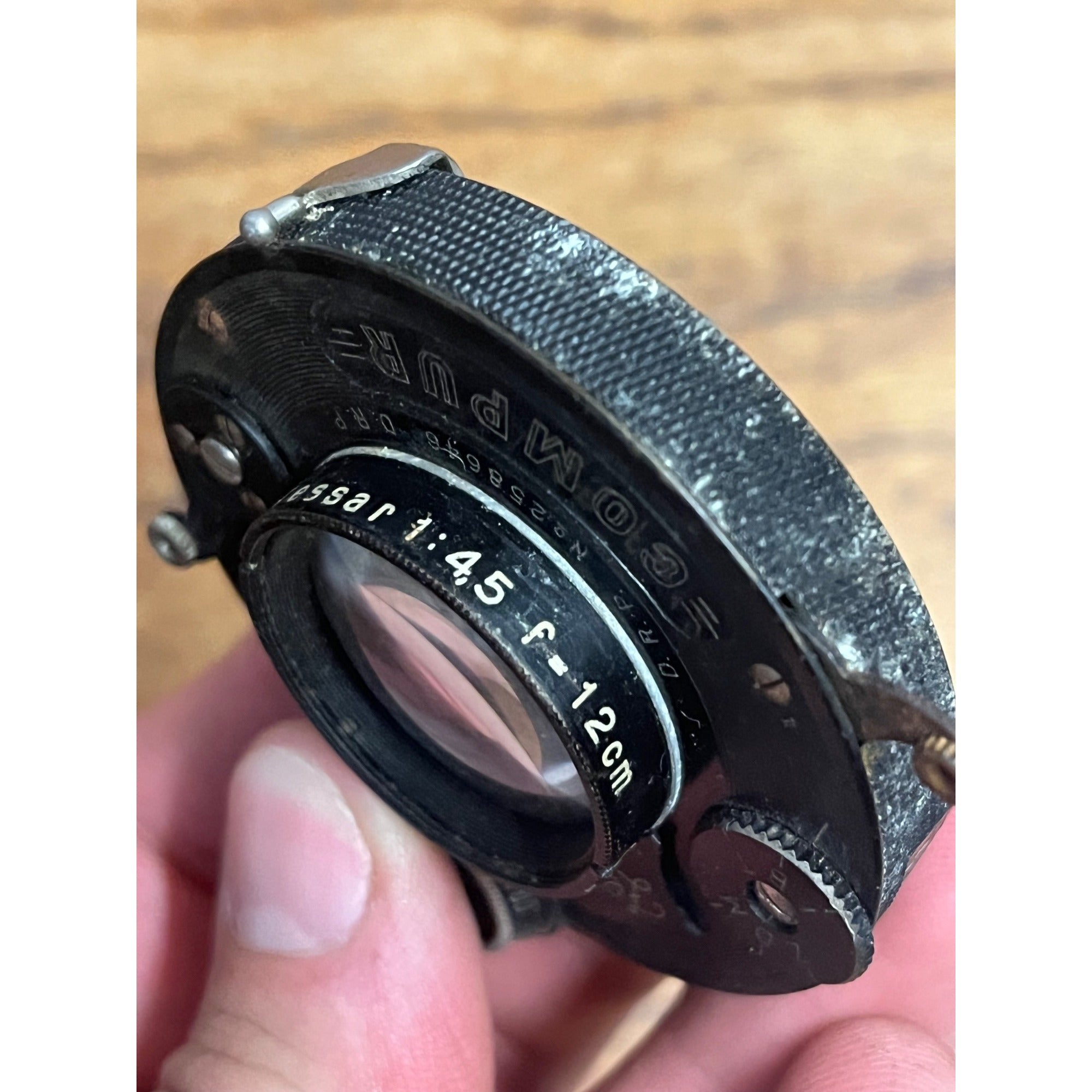 Vintage Carl Zeiss Jena Compur Shutter/ Lens TESSAR 1:4.5 F - 12cm No. 258646