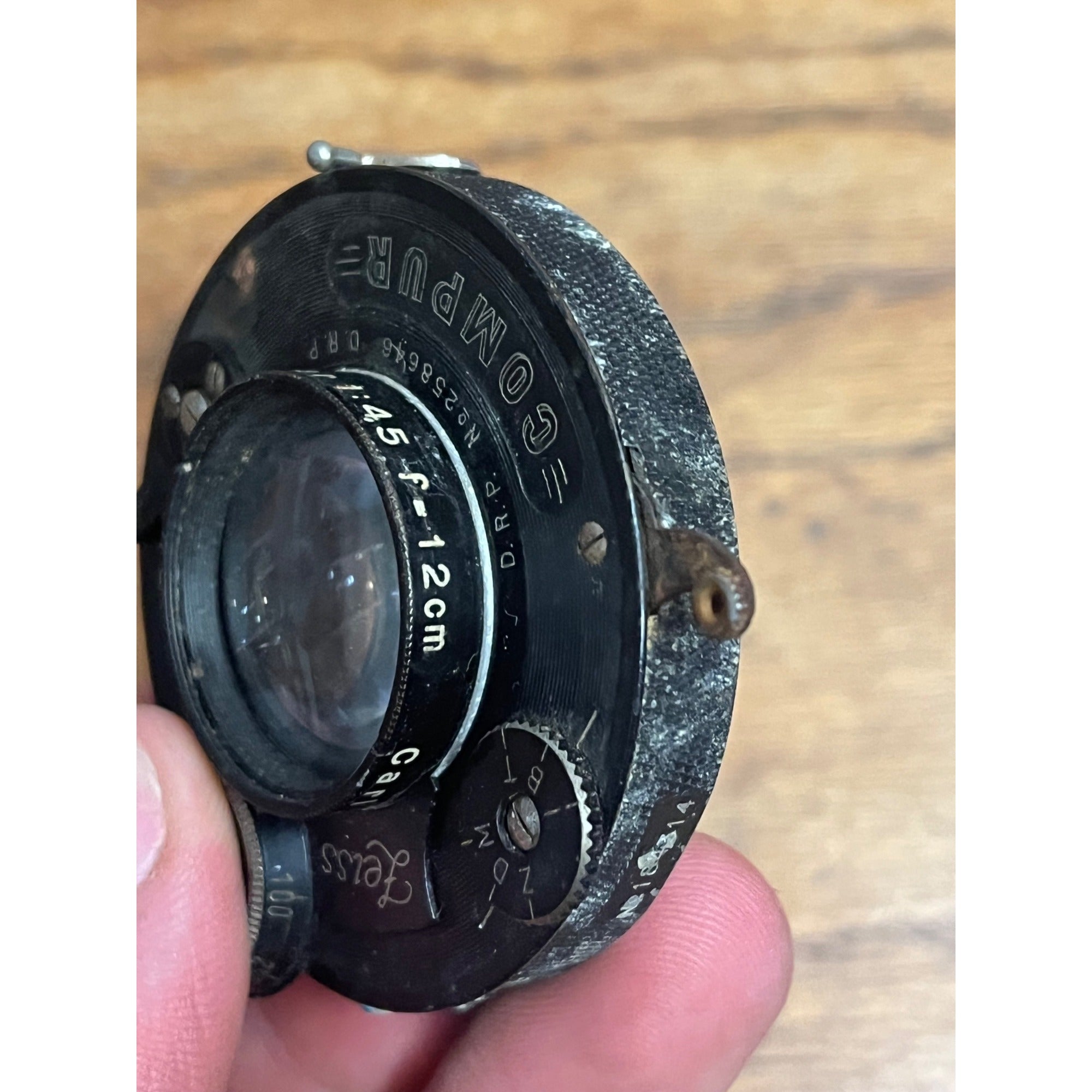 Vintage Carl Zeiss Jena Compur Shutter/ Lens TESSAR 1:4.5 F - 12cm No. 258646