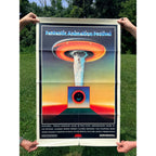 Vintage 1977 Fantastic Animation Festival Original Movie Poster 27x41 Pink Floyd