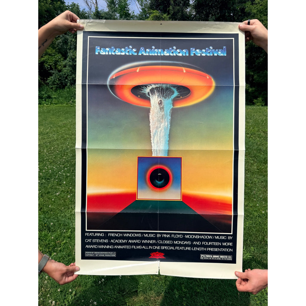 Vintage 1977 Fantastic Animation Festival Original Movie Poster 27x41 Pink Floyd