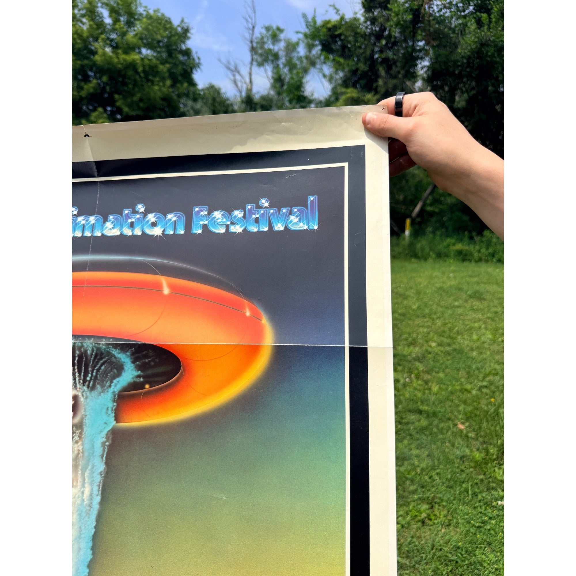 Vintage 1977 Fantastic Animation Festival Original Movie Poster 27x41 Pink Floyd