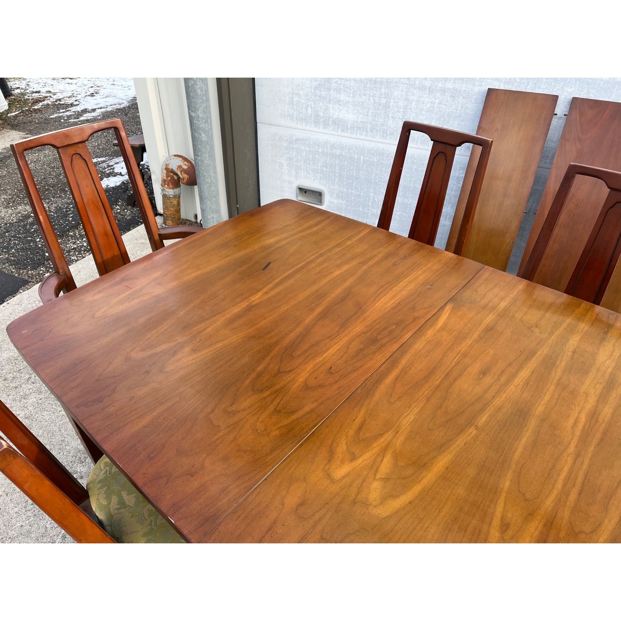 Vintage Mid-Century Modern Lenoir Dining Table & Chair Set MCM Retro