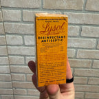 Vintage LYSOL Antiseptic Brown Glass Bottle & Box Empty 2 1/2 oz