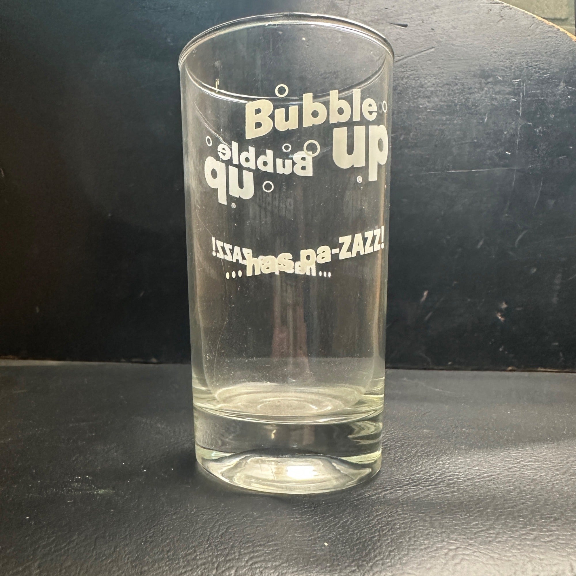 Vintage Bubble Up Pa-Zazz Soda Fountain Glass Drinking Cup