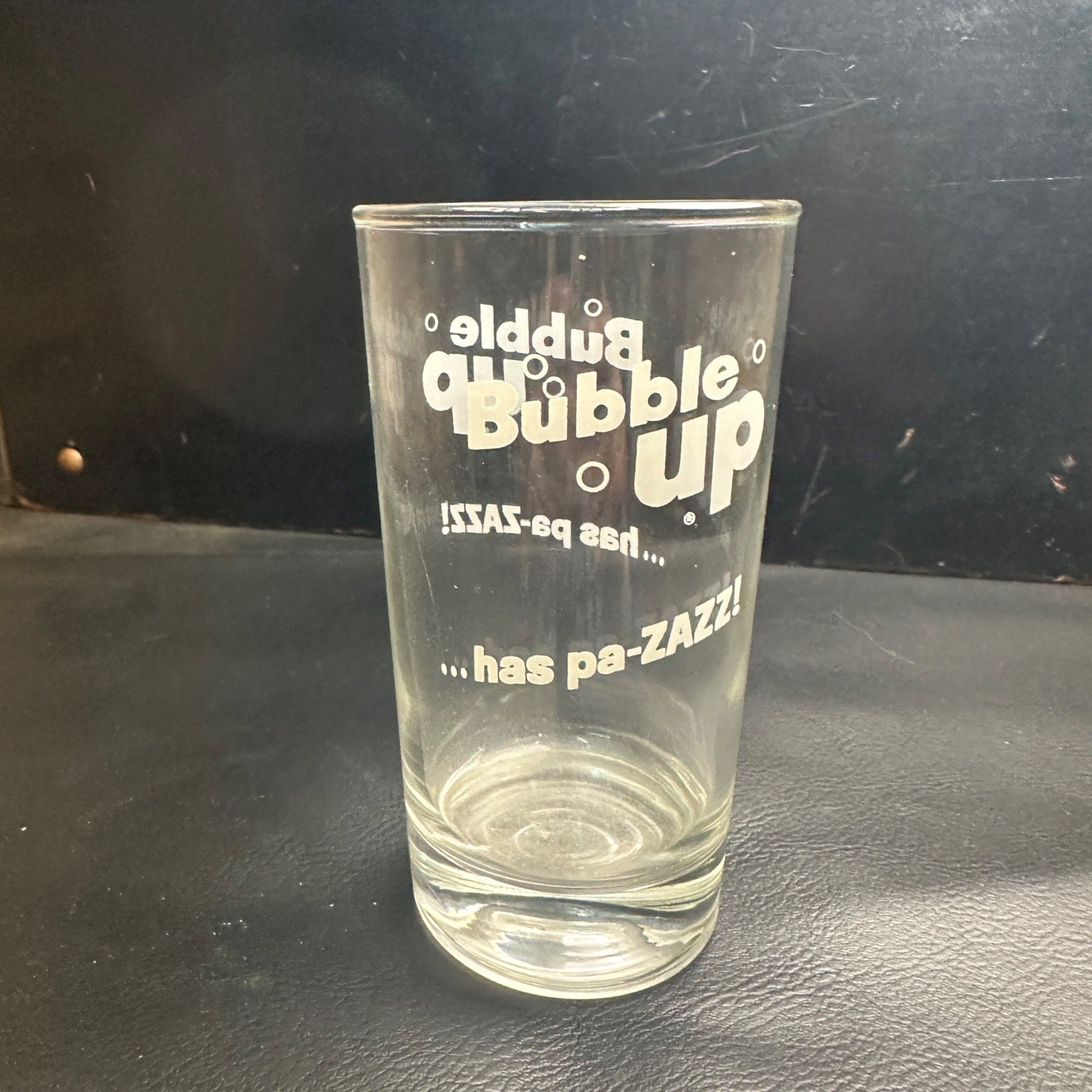 Vintage Bubble Up Pa-Zazz Soda Fountain Glass Drinking Cup