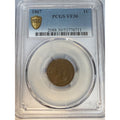 1867 Indian Head Penny PCGS VF30 Graded One Cent Coin