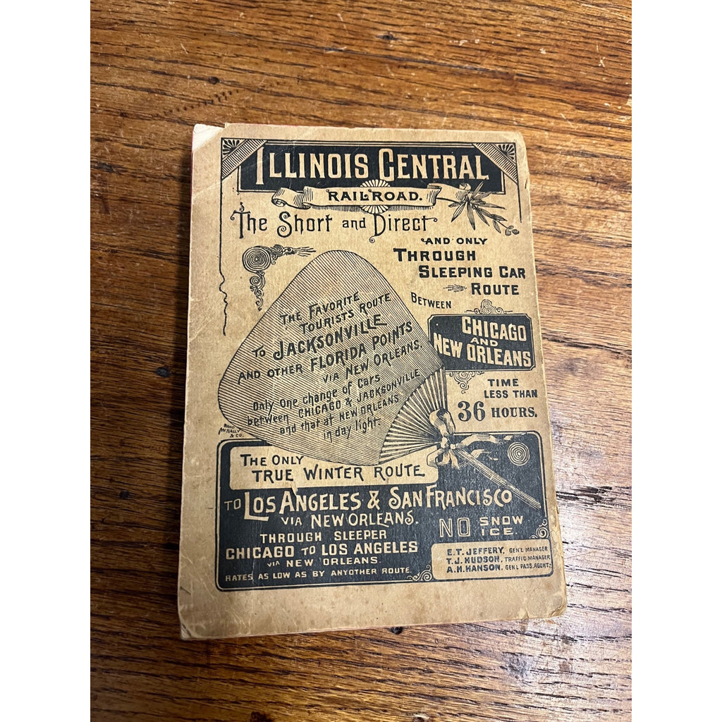 RARE Antique Early Rand McNally Model Atlas of the World Map Guide Book Railroad