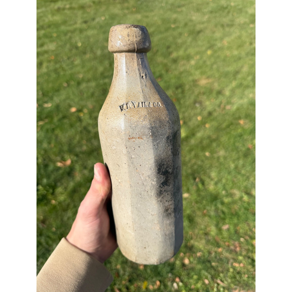 Antique J.D. Vail & Co. Beer/Ale Stoneware Bottle - St Louis, MO (1867-72)