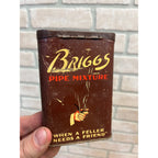 Vintage Briggs Tobacco Tin Empty Vertical Pocket Pipe Mixture Can