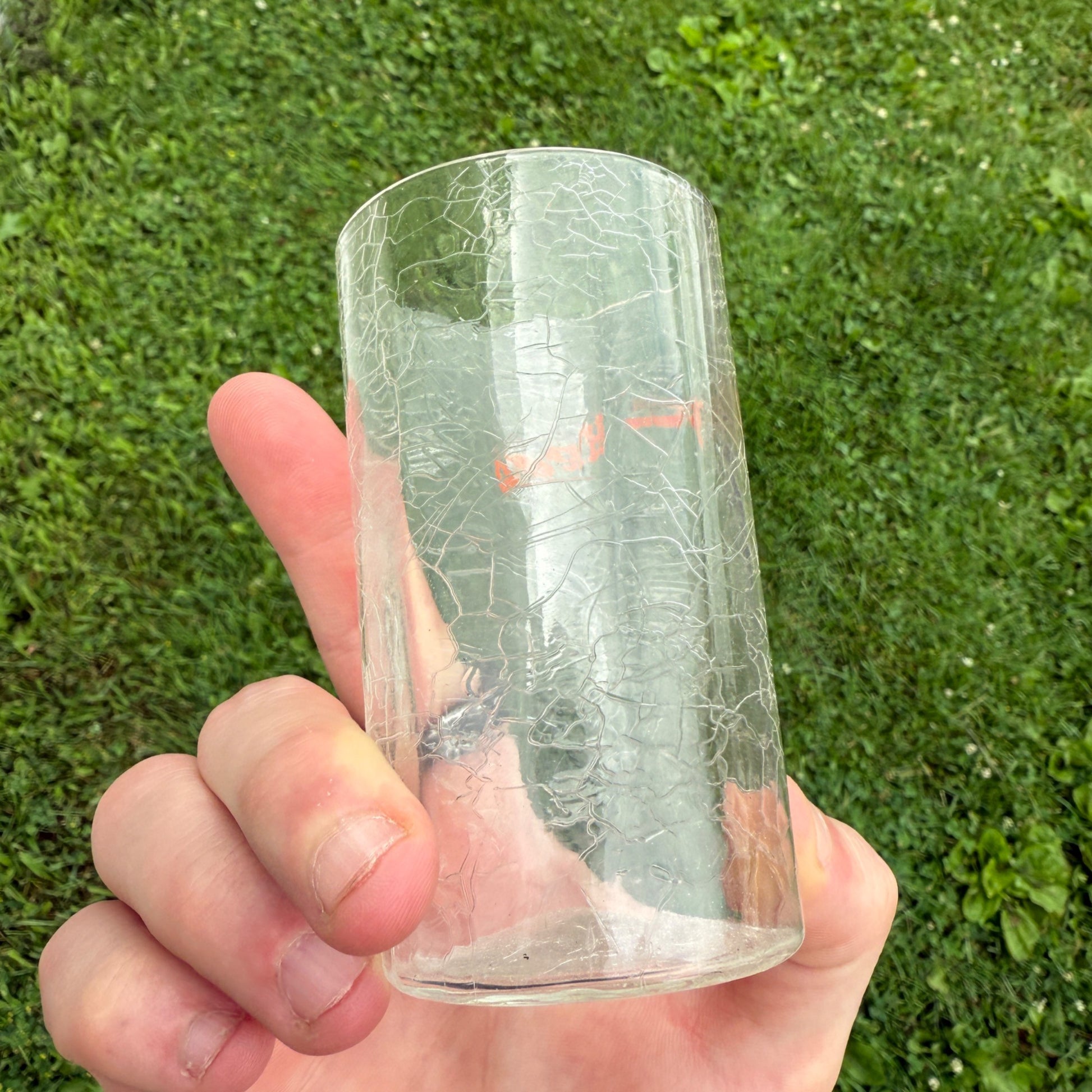 Vintage Fox Head 400 Beer 1930-40's Crackle Tap Beer Glass Waukesha WI