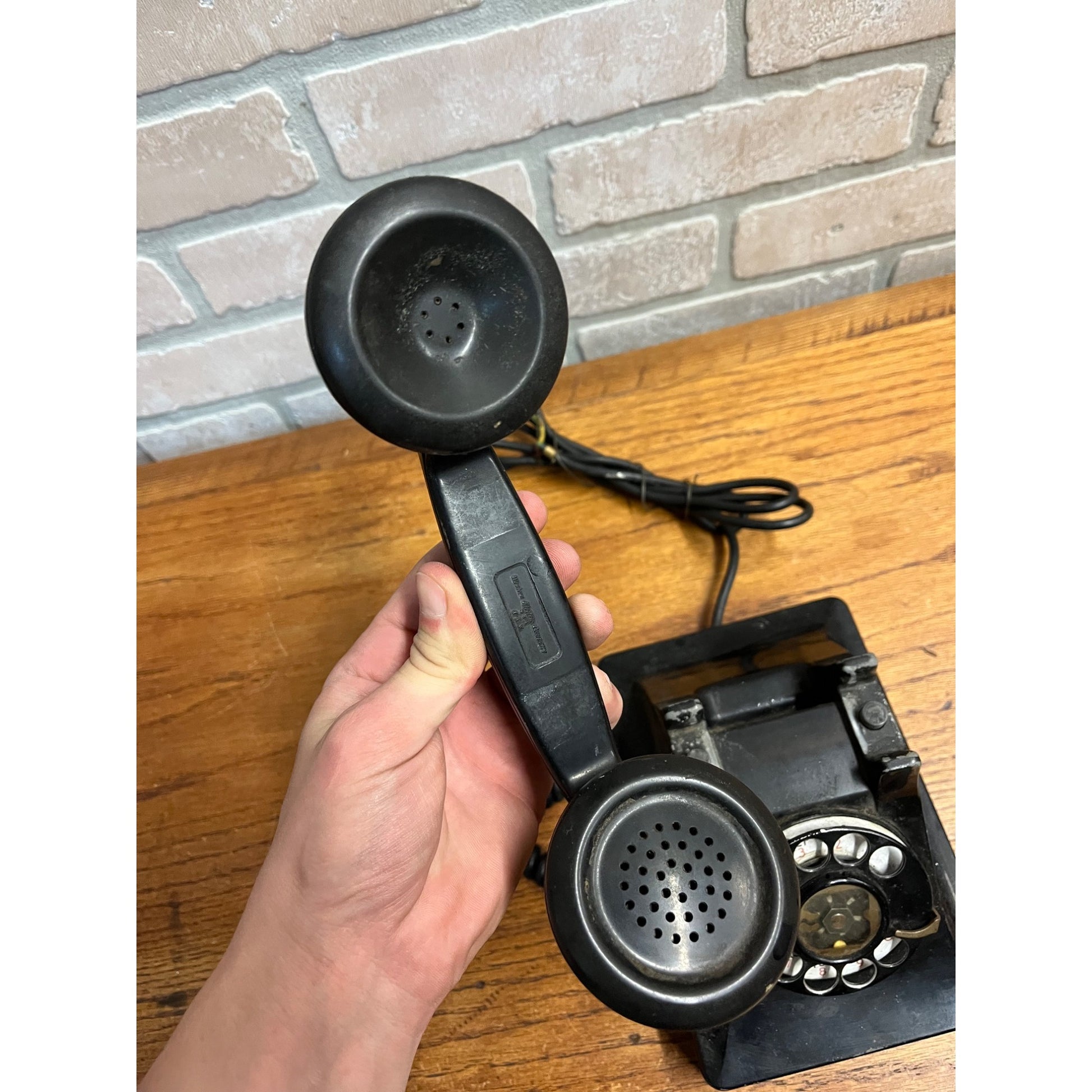 Vintage 1940s Western Electric F1W Rotary Telephone Black Phone
