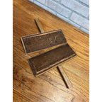 Primitive Antique Wooden Wool Paddle Sheep Cards Farm Tool Weaving Spinning