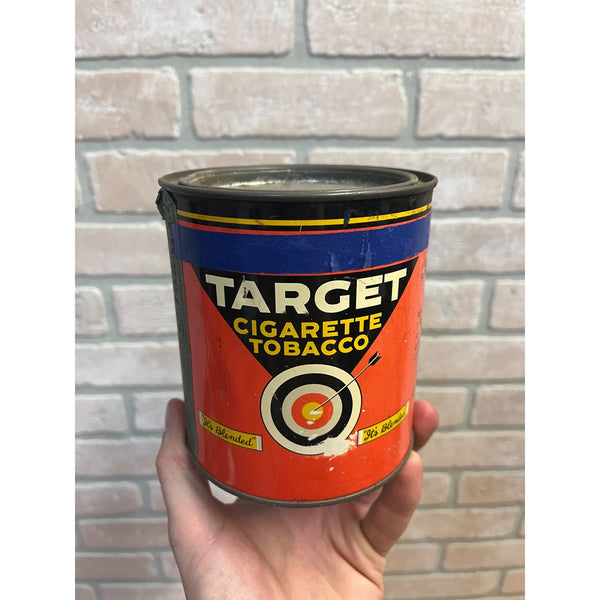 Vintage Target Ciagrette Tobacco Tin Can Advertising Round EMPTY
