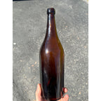 Early Amber Quart Calumet Brewing Co. Michigan Blob Top Beer Bottle