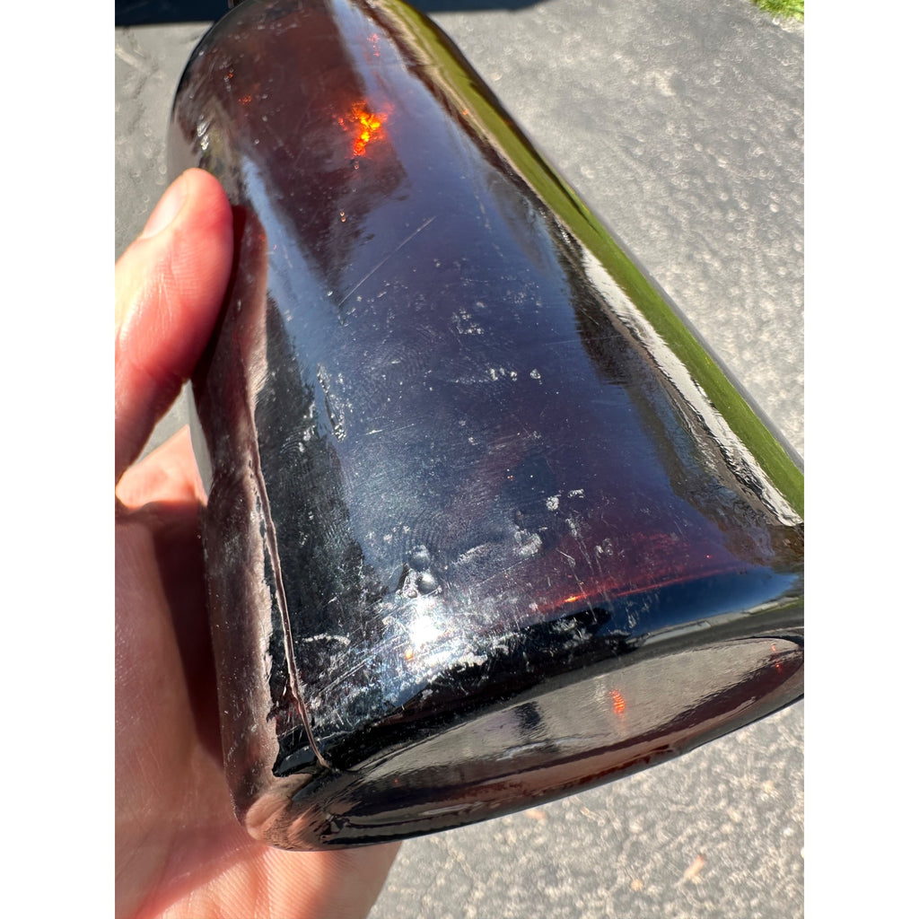 Early Amber Quart Calumet Brewing Co. Michigan Blob Top Beer Bottle
