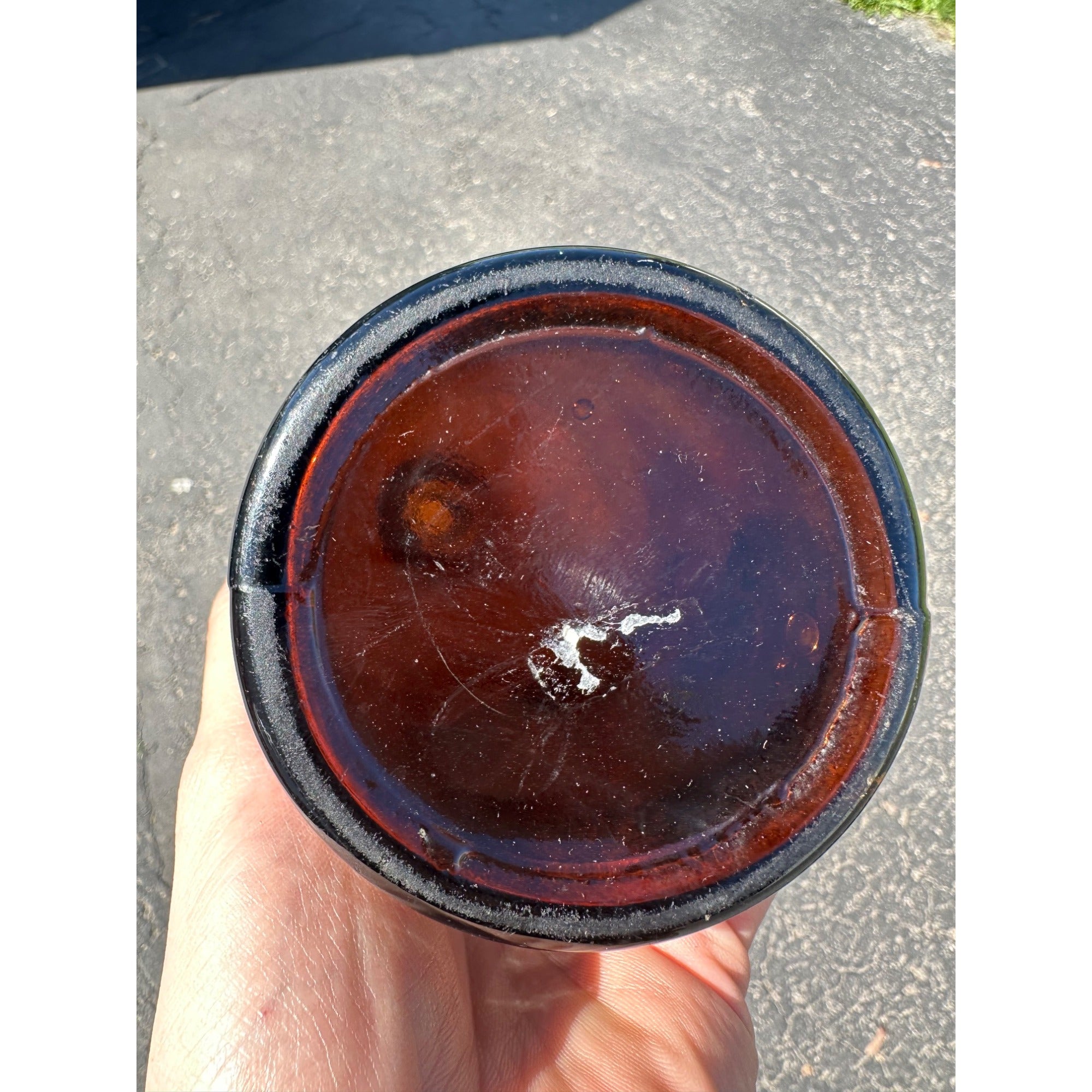 Early Amber Quart Calumet Brewing Co. Michigan Blob Top Beer Bottle