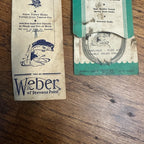 (2) Vintage Weber of Stevens Point Wis Fishing Snelled Hooks Packages Lure