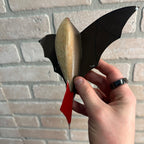 ANTIQUE VINTAGE BAT W/ WINGS ICE FISHING SPEARING DECOY WEIGHTED SIGNED