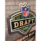 RARE Bud Light NFL Draft 2025 Green Bay Packers Metal Tin Beer Sign Placard