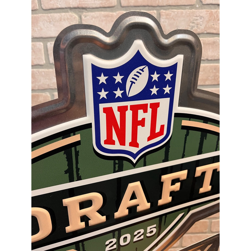 RARE Bud Light NFL Draft 2025 Green Bay Packers Metal Tin Beer Sign Placard