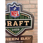 RARE Bud Light NFL Draft 2025 Green Bay Packers Metal Tin Beer Sign Placard