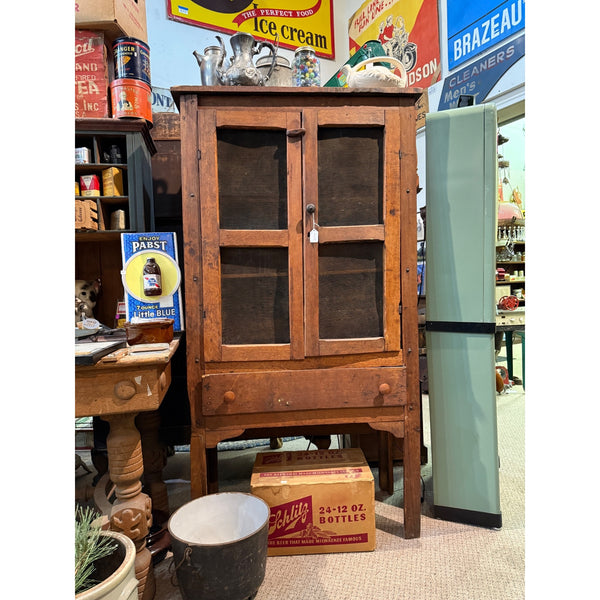 Antique Primitive 19th c. Screened Pie Safe Cabinet Farmhouse Country Storage