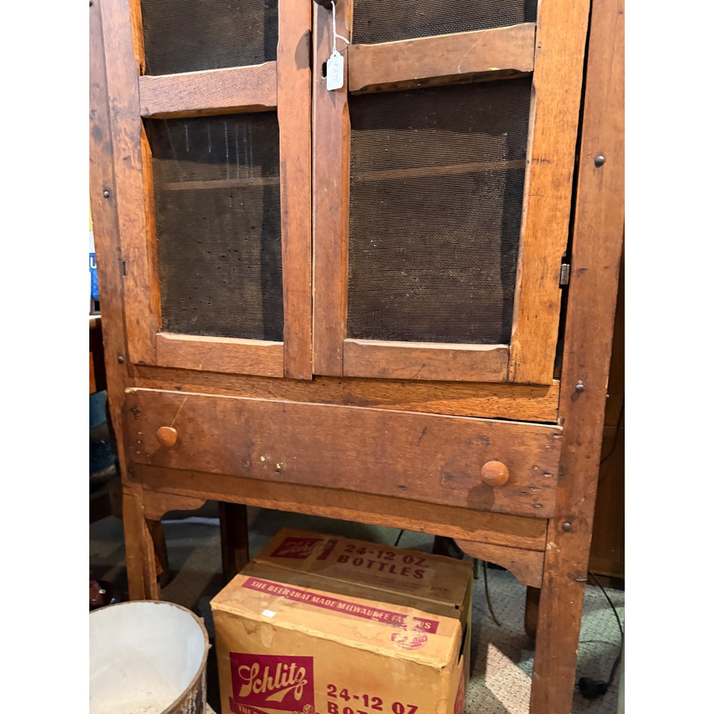 Antique Primitive 19th c. Screened Pie Safe Cabinet Farmhouse Country Storage
