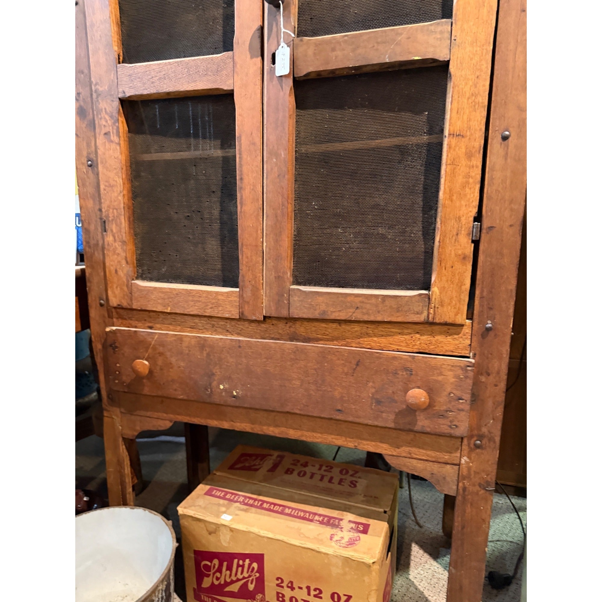 Antique Primitive 19th c. Screened Pie Safe Cabinet Farmhouse Country Storage