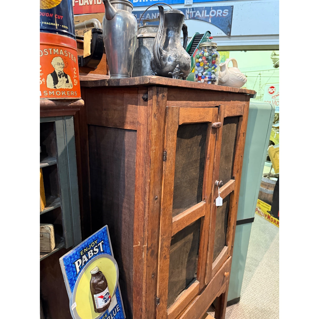 Antique Primitive 19th c. Screened Pie Safe Cabinet Farmhouse Country Storage