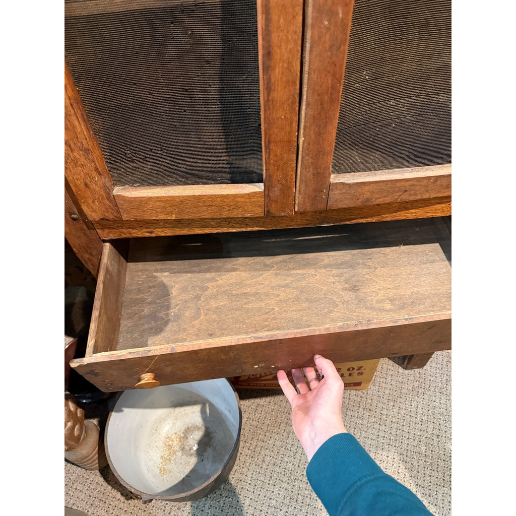 Antique Primitive 19th c. Screened Pie Safe Cabinet Farmhouse Country Storage