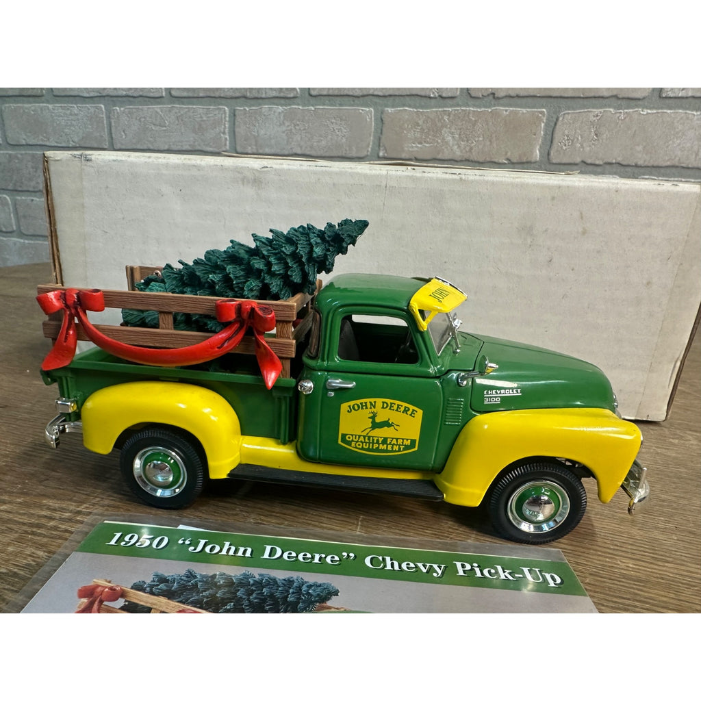 Ertl John Deere 1950 Chevy Pick Up Truck Bringing Home Xmas Tree 1:25 Scale Diecast