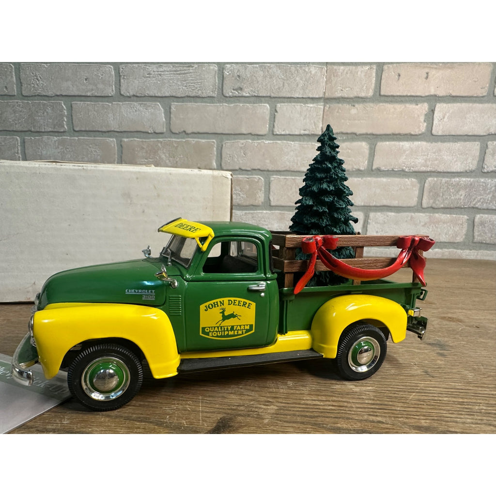 Ertl John Deere 1950 Chevy Pick Up Truck Bringing Home Xmas Tree 1:25 Scale Diecast
