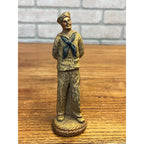 Original WWII USN US Navy Sailor Syroco Statue Figurine Keepsake Vintage 1940s WW2