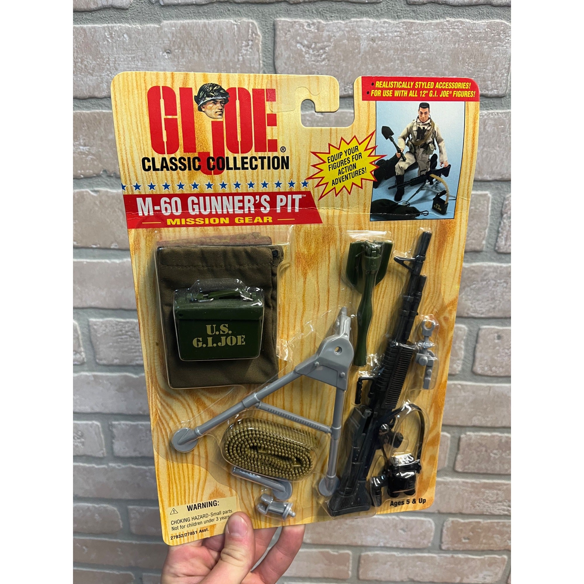 Vintage GI Joe Classic Collection M-60 Gunner's Pit Mission Gear NOS NEW Hasbro 1997
