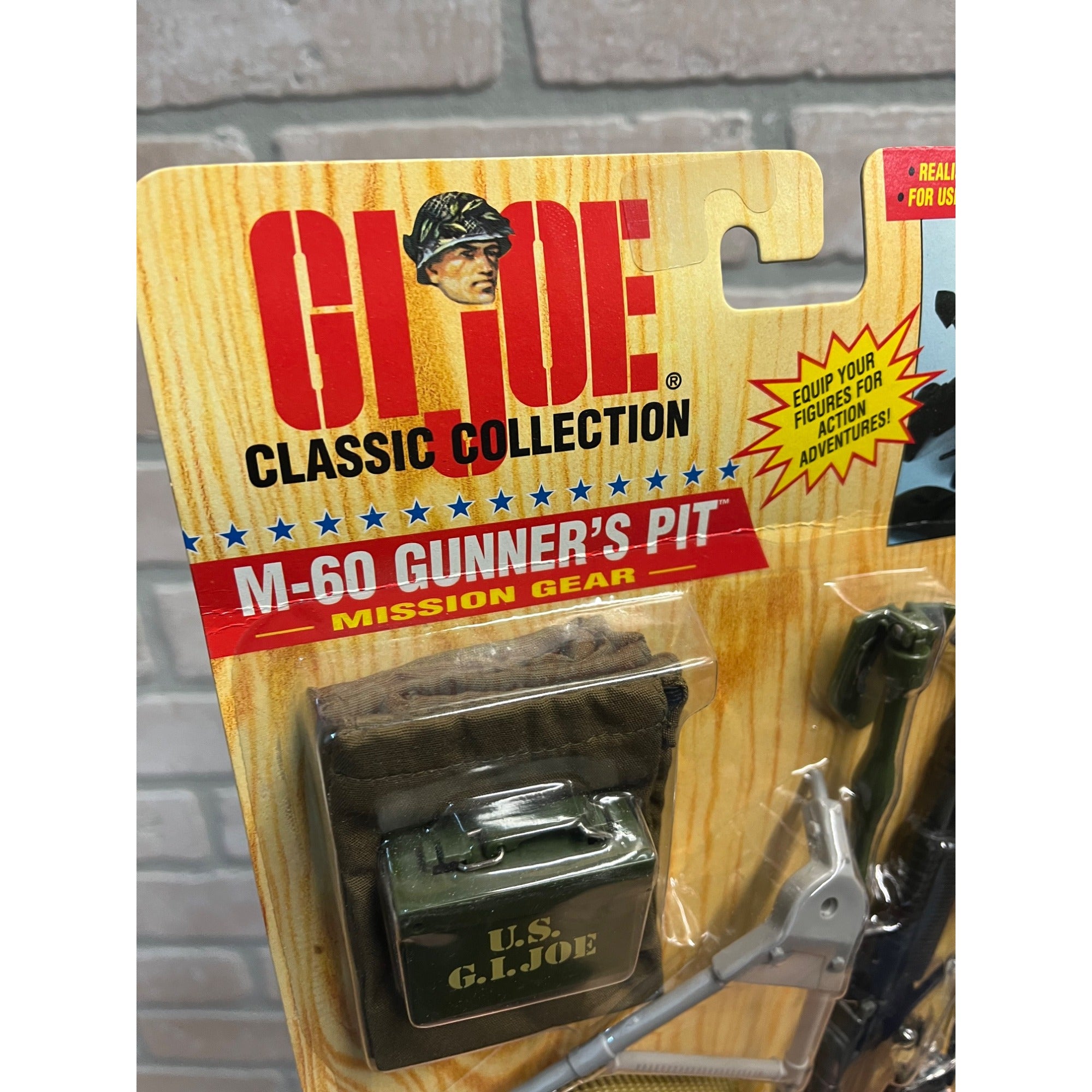Vintage GI Joe Classic Collection M-60 Gunner's Pit Mission Gear NOS NEW Hasbro 1997
