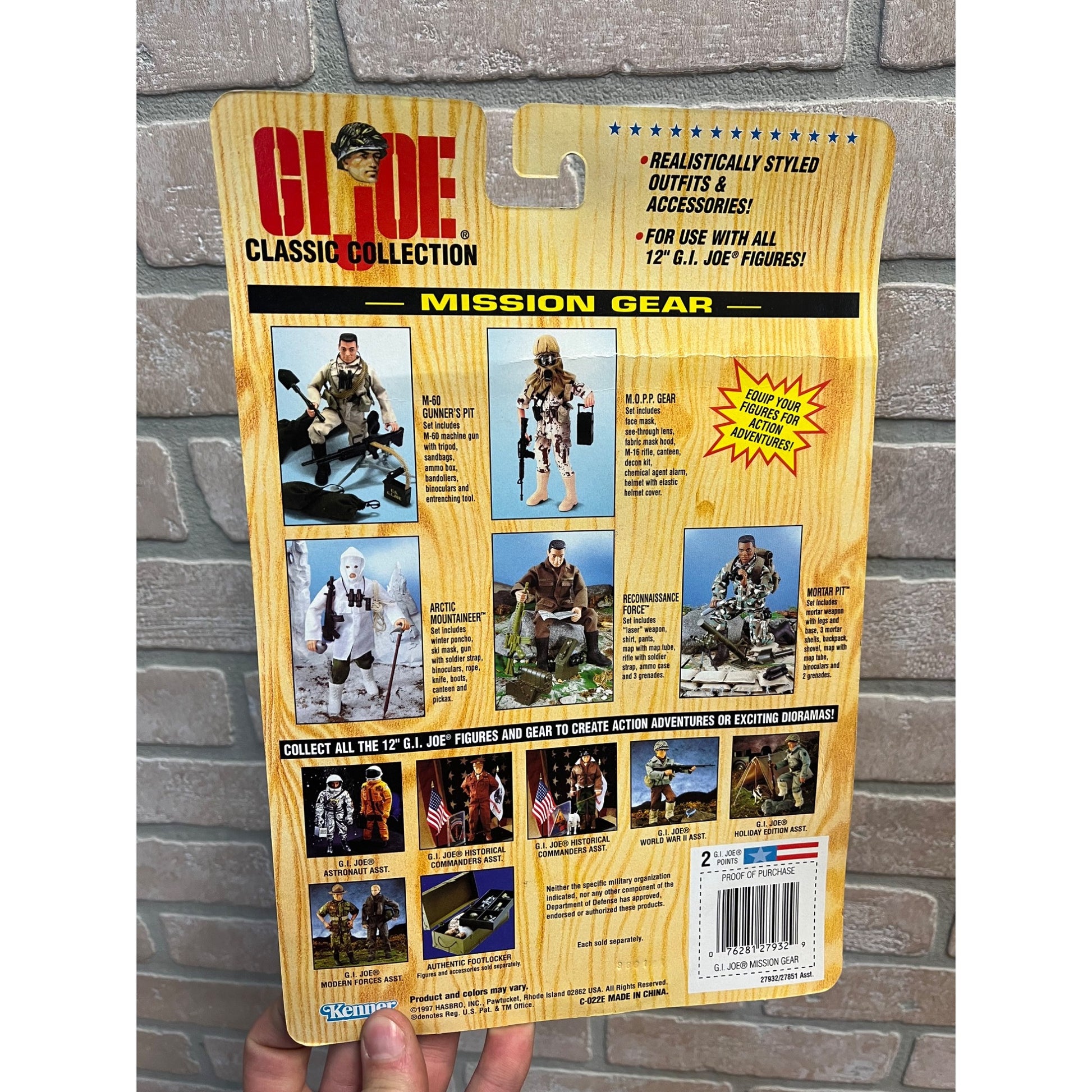 Vintage GI Joe Classic Collection M-60 Gunner's Pit Mission Gear NOS NEW Hasbro 1997