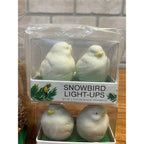 Vintage Department 56 Christmas Snowbird Light-Ups Lot Clip-on Bisque Ornaments and Nesting Pair