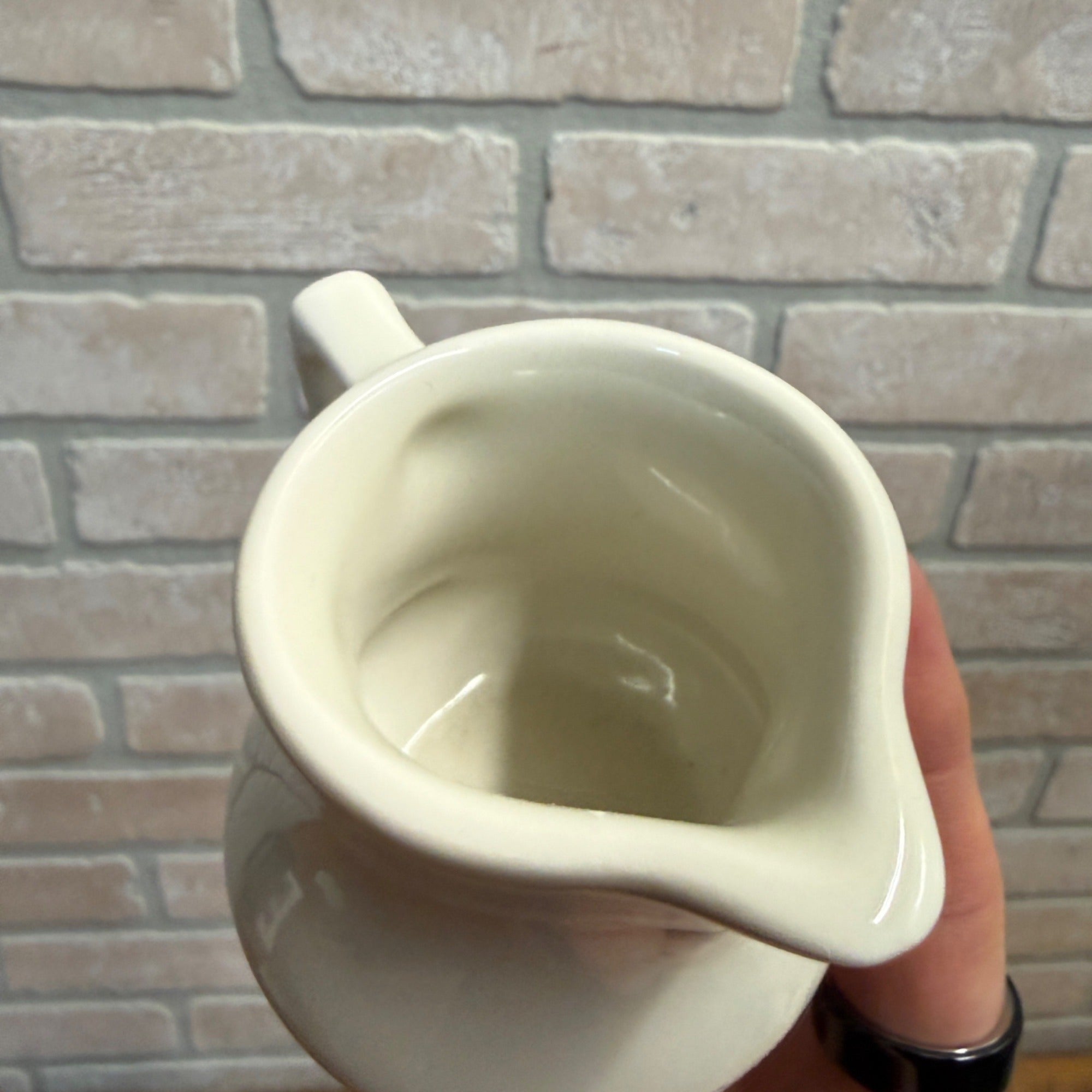 Syscoware Ceramic Creamer Pitcher Tall White Ironstone Kitchen Decor