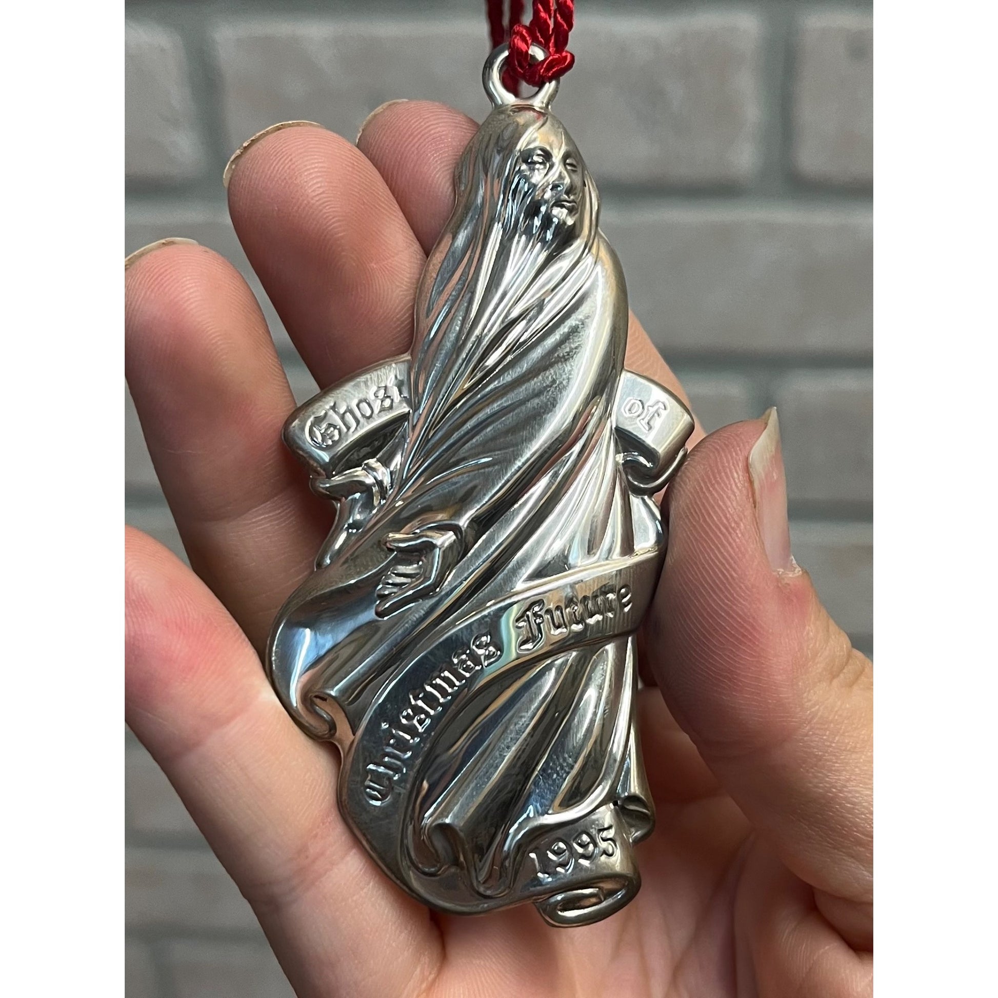 Oneida Sterling Silver Dickens A Christmas Carol Ornament 1995 Future