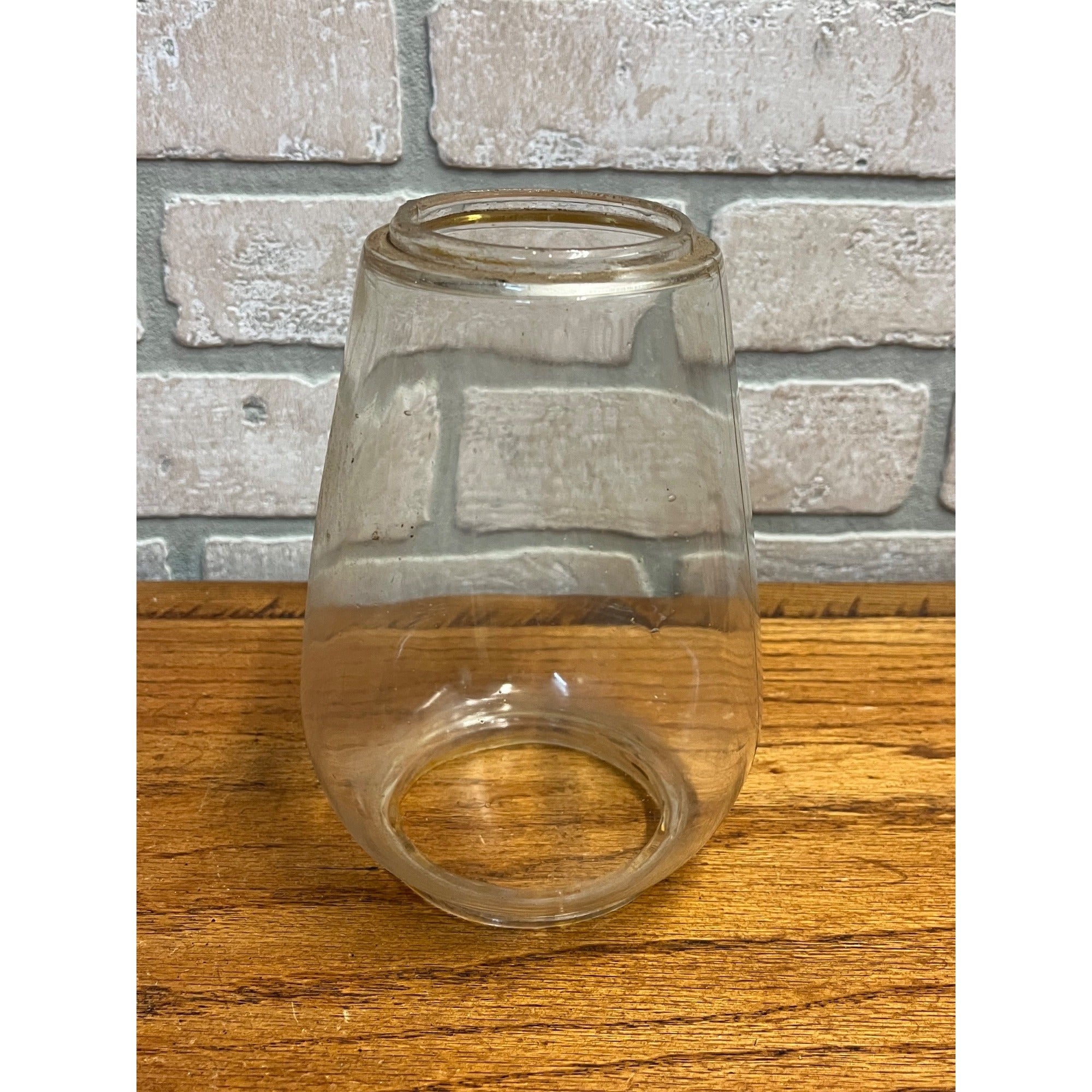 Vintage Clear Glass Lantern Globe Replacement Part - Dietz?