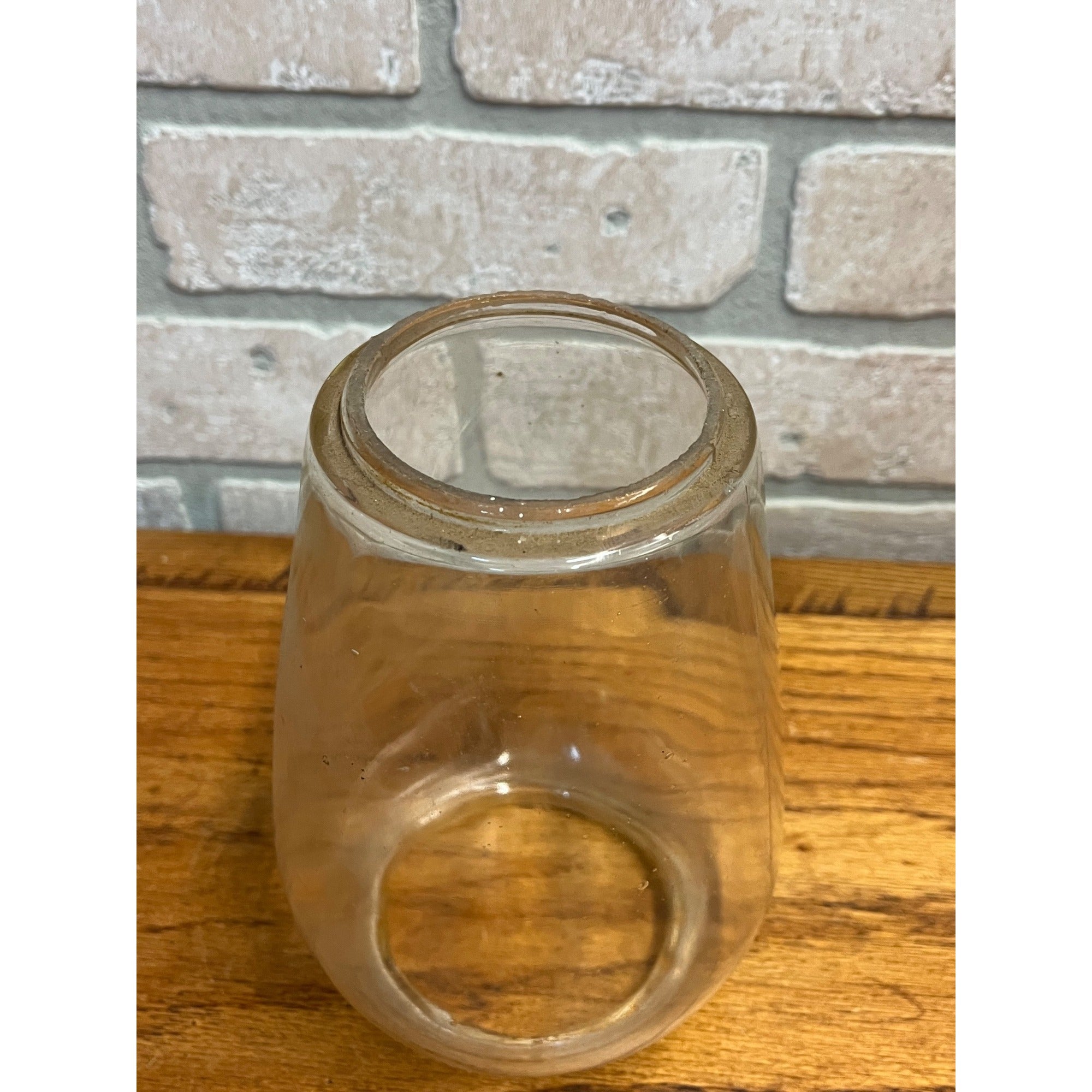 Vintage Clear Glass Lantern Globe Replacement Part - Dietz?