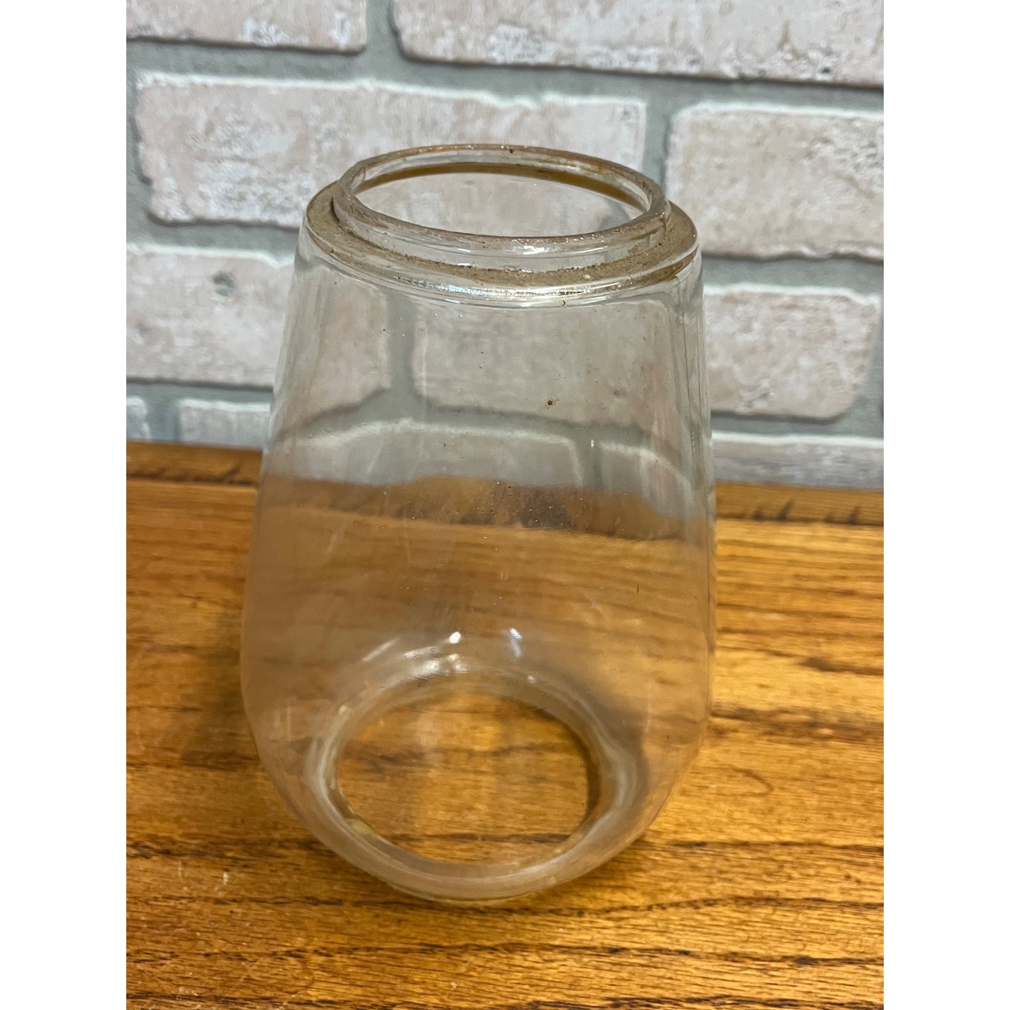 Vintage Clear Glass Lantern Globe Replacement Part - Dietz?