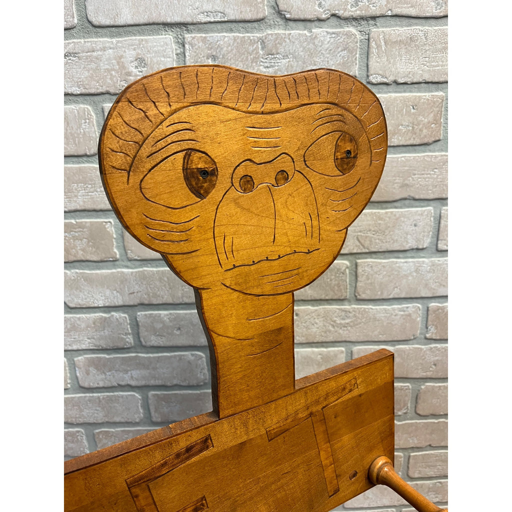 RARE Vintage E.T. Movie Extraterrestrial Wooden Carved Wall Hat Coat Hook Hanger