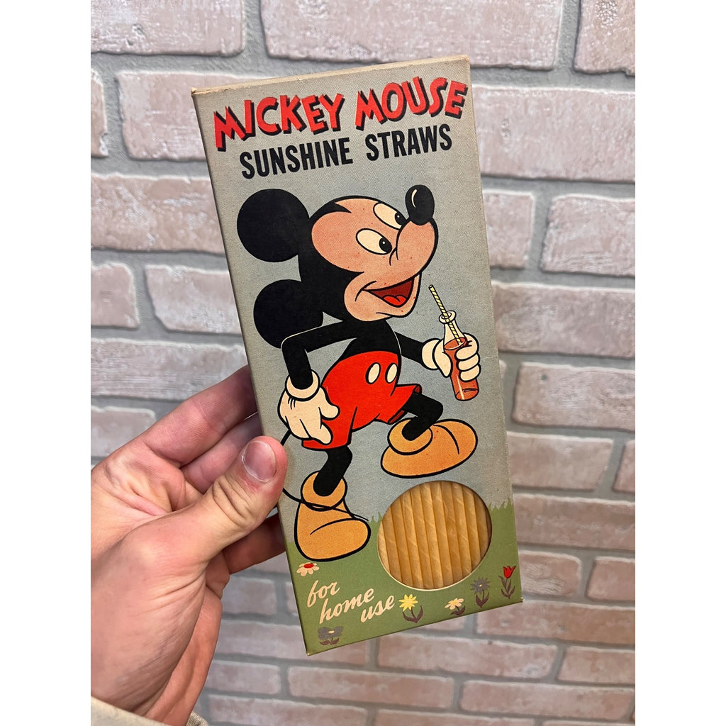 Vintage Walt Disney Sunshine Straws Mickey Mouse Unopened NOS Prop Advertising